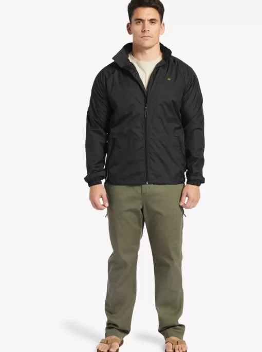 Mens Quiksilver Jackets | Waterman Shell Shock Water-Resistant Lightweight Mini Ripstop Windbreaker